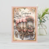 ビクトリアンスタイルピンクホース描キャリッジ シーズンカード (スタンド正面)