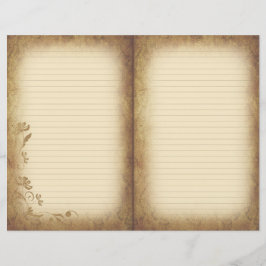 ビクトリアンスタイル古いスクラップブック&ジャーナル紙