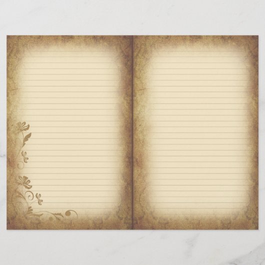 ビクトリアンスタイル古いスクラップブック&ジャーナル紙 (正面)