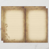 ビクトリアンスタイル古いスクラップブック&ジャーナル紙 (正面/裏面)