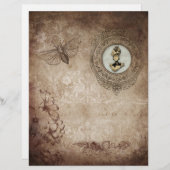 ビクトリアンスタイル古いスクラップブック&ジャーナル紙 (正面/裏面)