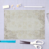 ビクトリアンスタイル葉ファーオンオリーブグリーン 薄葉紙 (クラフト)