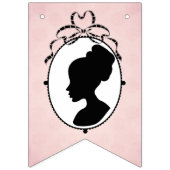 ビクトリアンスタイル60sカメオのバンティングバナー バンティングフラッグ (第1の旗)