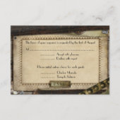 ビクトリアンスチームパンクのウェディング受付カード エンクロージャーカード (正面)