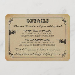 ビクトリアンスチームパンクウェディングコレクション エンクロージャーカード