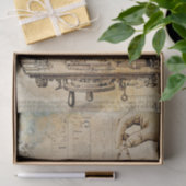 ビクトリアンスチームパンク裁縫機械の発明 薄葉紙 (ギフト)