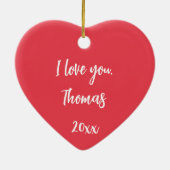 ビクトリアンステームパンク花ハートバレンタインデー セラミックオーナメント (裏面)