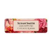 ビクトリアンステームパンク花ハートバレンタインデー ラベル (正面)