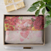 ビクトリアンステームパンク花ハートバレンタインデー 薄葉紙 (ギフト)