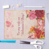 ビクトリアンステームパンク花ハートバレンタインデー 薄葉紙 (クラフト)