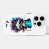 ビクトリアンステームパンク鮮やかカラー猫 Case-Mate iPhoneケース (裏面 (横))