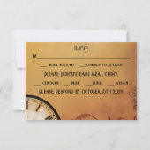 ビクトリアンステームパ結婚ンク 出欠カード (正面)