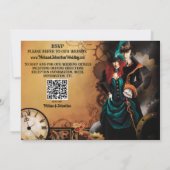 ビクトリアンステームパ結婚ンク 招待状 (裏面)