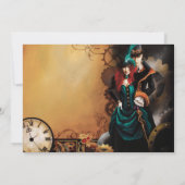 ビクトリアンステームパ結婚ンク 招待状 (裏面)