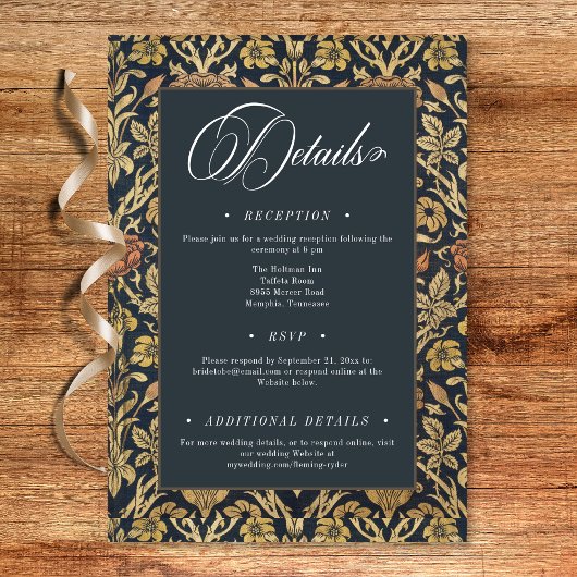 ビクトリアンタペストリー・ウィリアム・モリス結婚フローラ エンクロージャーカード