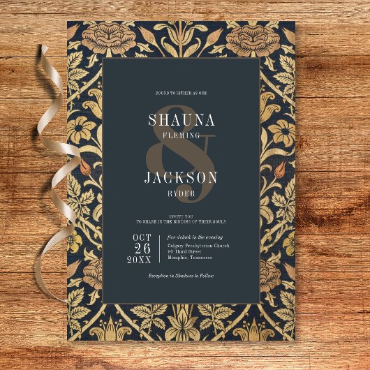 ビクトリアンタペストリー・ウィリアム・モリス結婚フローラ 招待状