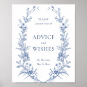 ビクトリアンダスティブルーフランスのガーデンアドバイス&ウィッシュ ポスター (正面)