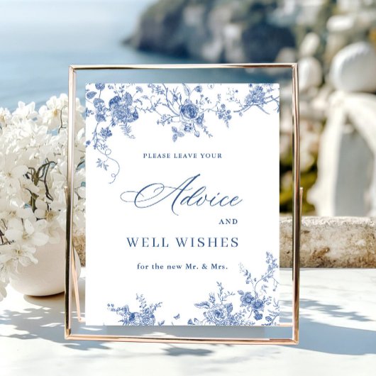 ビクトリアンダスティブルーフランスのガーデンアドバイス&ウィッシュ ポスター