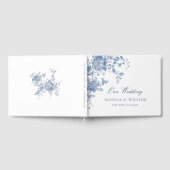 ビクトリアンダスティブルーフランスのガーデン結婚フローラ ゲストブック (全面)