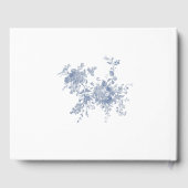 ビクトリアンダスティブルーフランスのガーデン結婚フローラ ゲストブック (裏面)