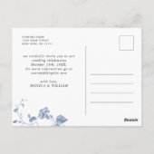 ビクトリアンダスティブルーフランスのガーデン結婚フローラ ポストカード (裏面)