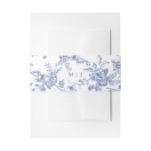 ビクトリアンダスティブルーフランスのガーデン結婚花 招待状ベリーバンド (正面例)