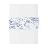 ビクトリアンダスティブルーフランスのガーデン結婚花 招待状ベリーバンド (裏面例)