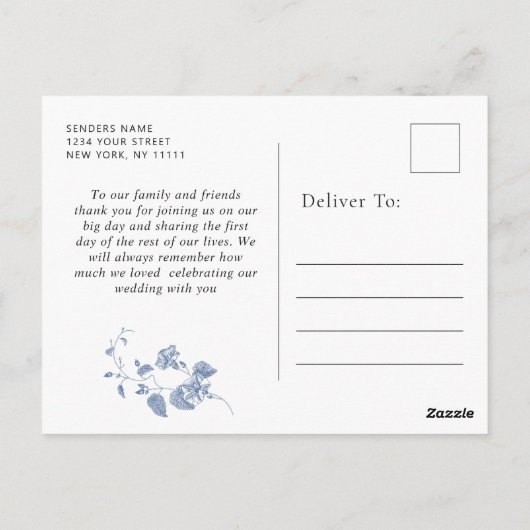 ビクトリアンダスティブルーフランスのガーデン ポストカード (裏面)