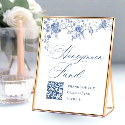 ビクトリアンダスティブルーフランスの庭園の結婚式標識 ポスター