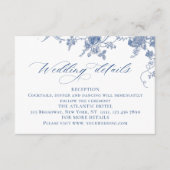 ビクトリアンダスティブルーフランスの庭園の結婚式詳細 エンクロージャーカード (正面)