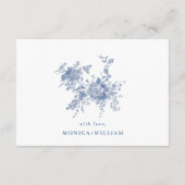 ビクトリアンダスティブルーフランスの庭園の結婚式詳細 エンクロージャーカード (裏面)