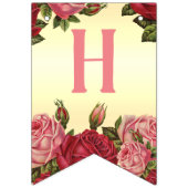 ビクトリアンチェルブとバラヴィンテージ誕生日 バンティングフラッグ (第2の旗)