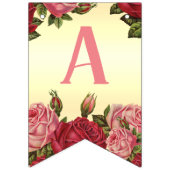 ビクトリアンチェルブとバラヴィンテージ誕生日 バンティングフラッグ (第3の旗)