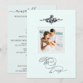 *~* ビクトリアンチェルブ フォト QR AR6 RSVP ウェディング 招待状 (正面/裏面)