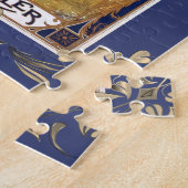 ビクトリアンチョコレートラベルエレガントフローラ ジグソーパズル (側面)