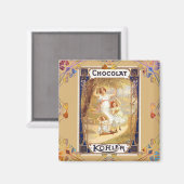 ビクトリアンチョコレートラベルエレガントフローラ マグネット (正面/裏面)
