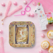 ビクトリアンチョコレート広告金ゴールド ペーパープレート (パーティー)