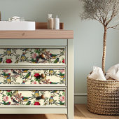 ビクトリアンチンチーな鳥とバラパターンヴィンテージ 薄葉紙