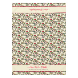 ビクトリアンチンツィーの鳥とバラヴィンテージスタイル テーブルクロス