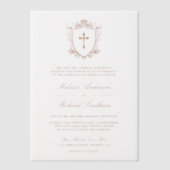 ビクトリアントラコッタカソリッ結婚クス ベラム紙招待状 (正面)