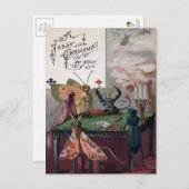 ビクトリアントランプのポーカーバグのクリスマス ポストカード (正面/裏面)