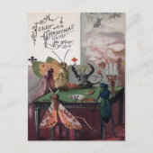 ビクトリアントランプのポーカーバグのクリスマス ポストカード (正面)