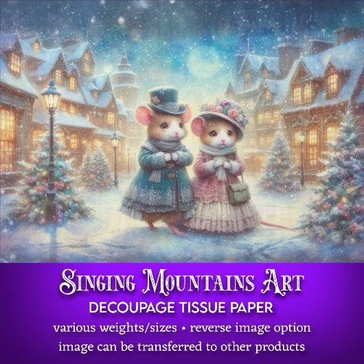 ビクトリアンネズミイン冬村デコページ 薄葉紙