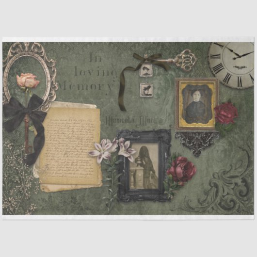 ビクトリアンハロウィーン葬式メモリアルビリアエフエメラ 薄葉紙 (正面)