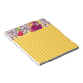 ビクトリアンハートと花ノートパッド ノートパッド (アングル)