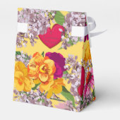 ビクトリアンハートと花パーティーの好意ボックス フェイバーボックス (裏面サイド)