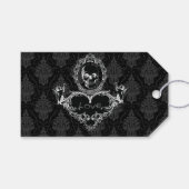 ビクトリアンハート付きスカル ギフトタグ (正面(横))