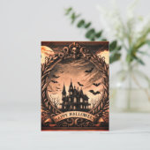 ビクトリアンハ幽霊のよく出るウスハッピーハローウィン シーズンポストカード (スタンド正面)