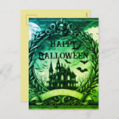 ビクトリアンハ幽霊のよく出るウスハッピーハローウィン シーズンポストカード (正面/裏面)