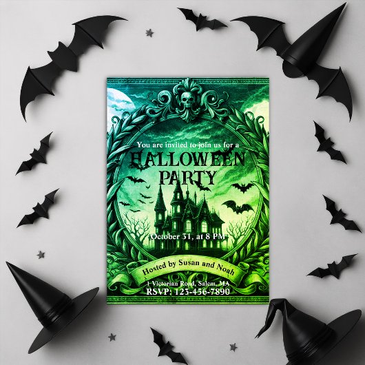 ビクトリアンハ幽霊のよく出るウスハローウィンパーティ 招待状